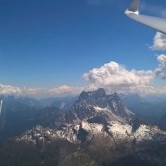 Flugwegposition um 12:42:38: Aufgenommen in der Nähe von Cortina d'Ampezzo, Belluno, Italien in 3255 Meter